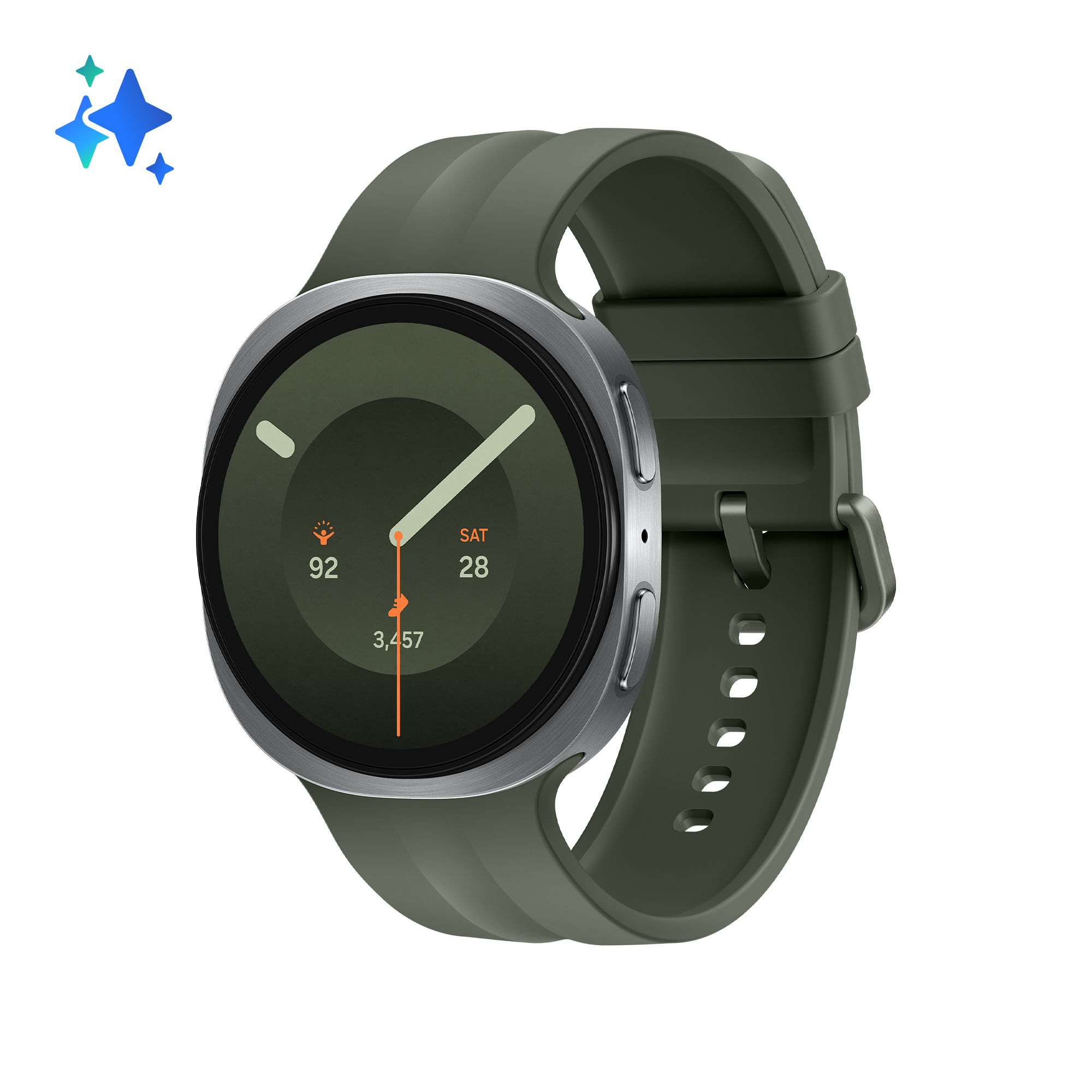 Galaxy Watch9 3,81 cm (1.5") AMOLED 44 mm Digital 480 x 480 Pixeles Pantalla táctil Plata Wifi GPS (satélite)