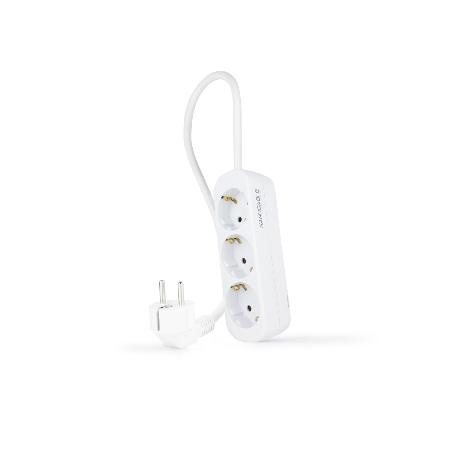 Regleta de Enchufes con 3 Tomas, 1.4 m, Blanco