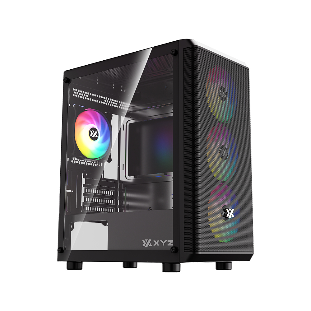 X-CS-AIRONE60LT-M-B carcasa de ordenador Midi Tower Negro