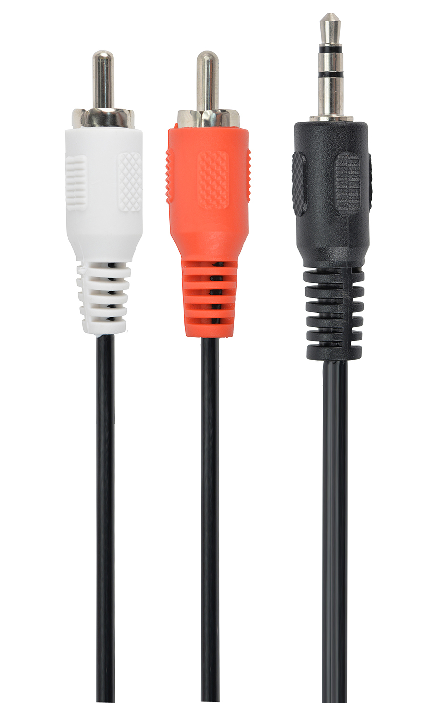 1.5m, 3.5mm/2xRCA, M/M cable de audio 1,5 m 3,5mm Negro, Rojo, Blanco
