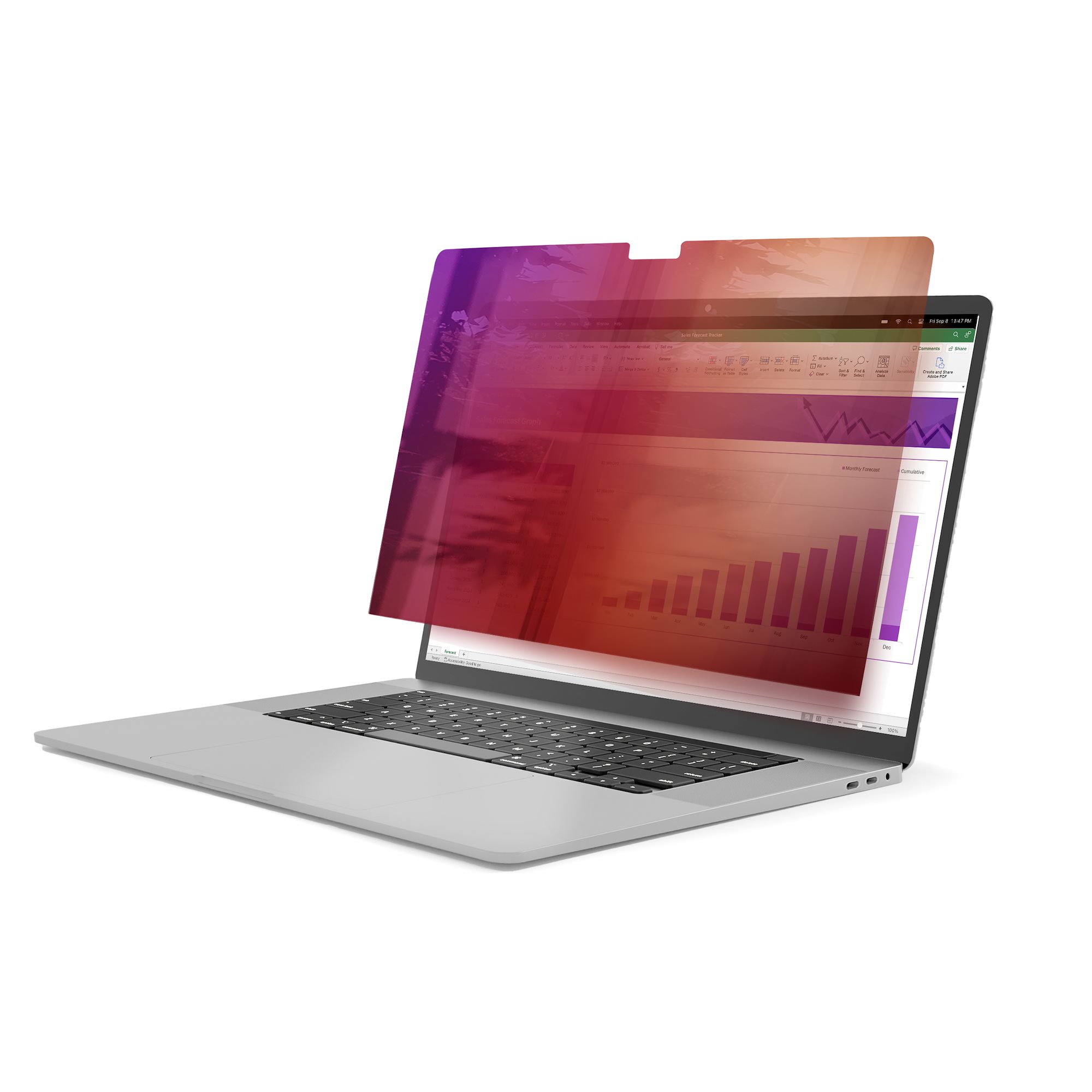 Filtro de Privacidad Dorado para MacBook Pro Serie M de 14in - con Privacidad Mejorada - Protector de Pantalla de Doble Cara - +/- 30 Grados