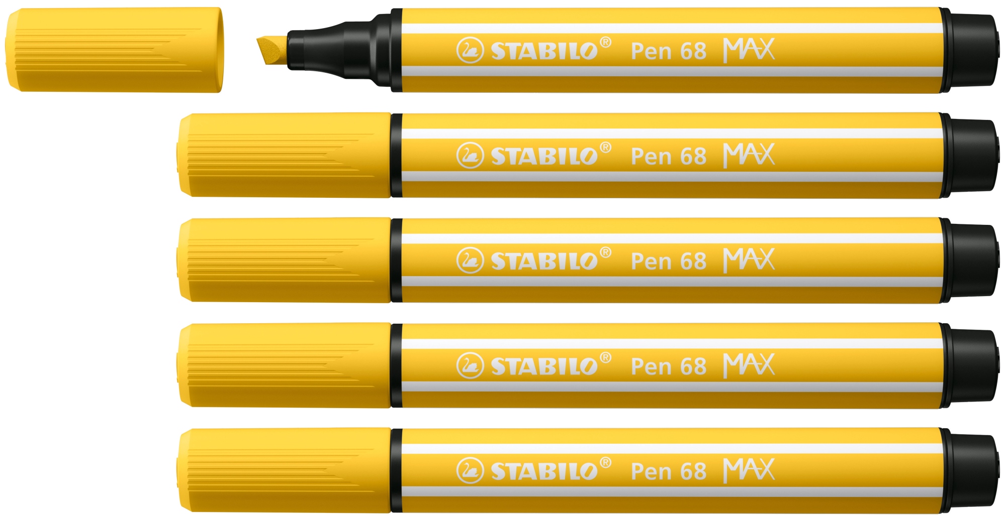 Pen 68 MAX rotulador Amarillo 5 pieza(s)