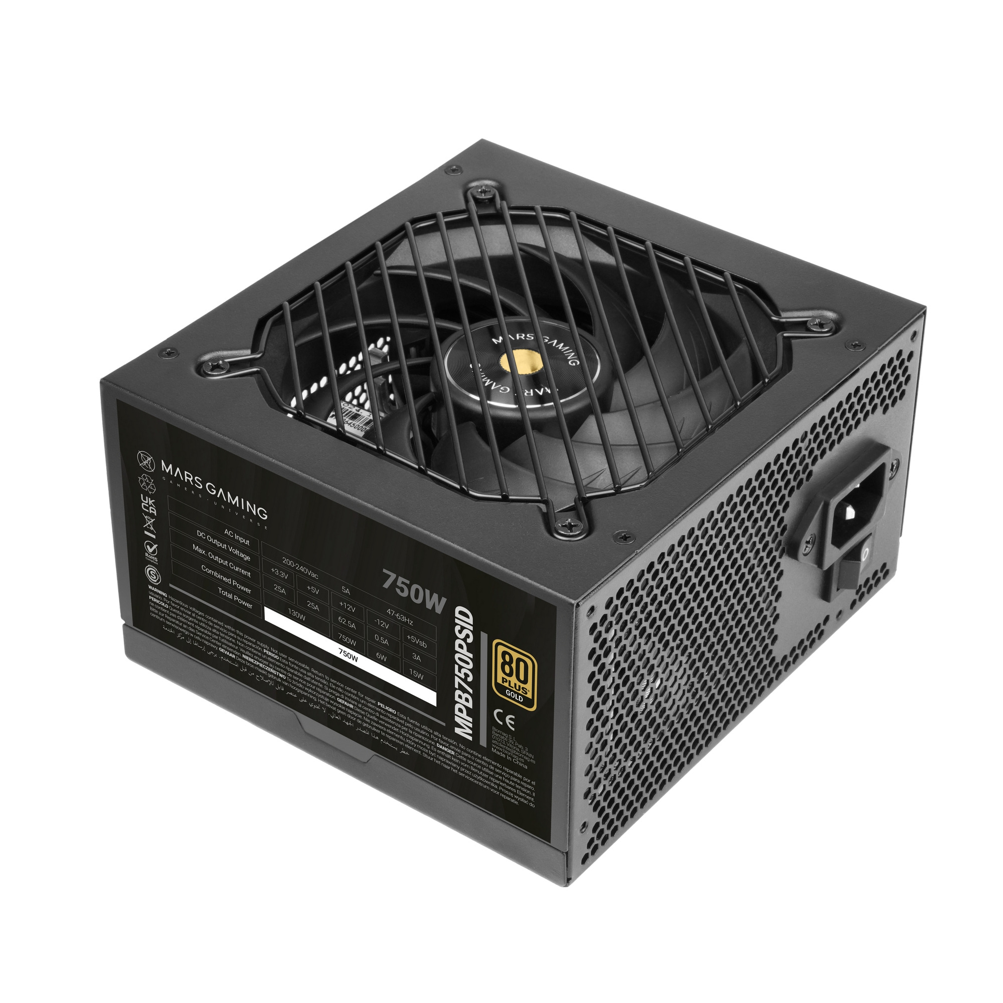 MPB750PSID unidad de fuente de alimentación 750 W 24-pin ATX ATX Negro