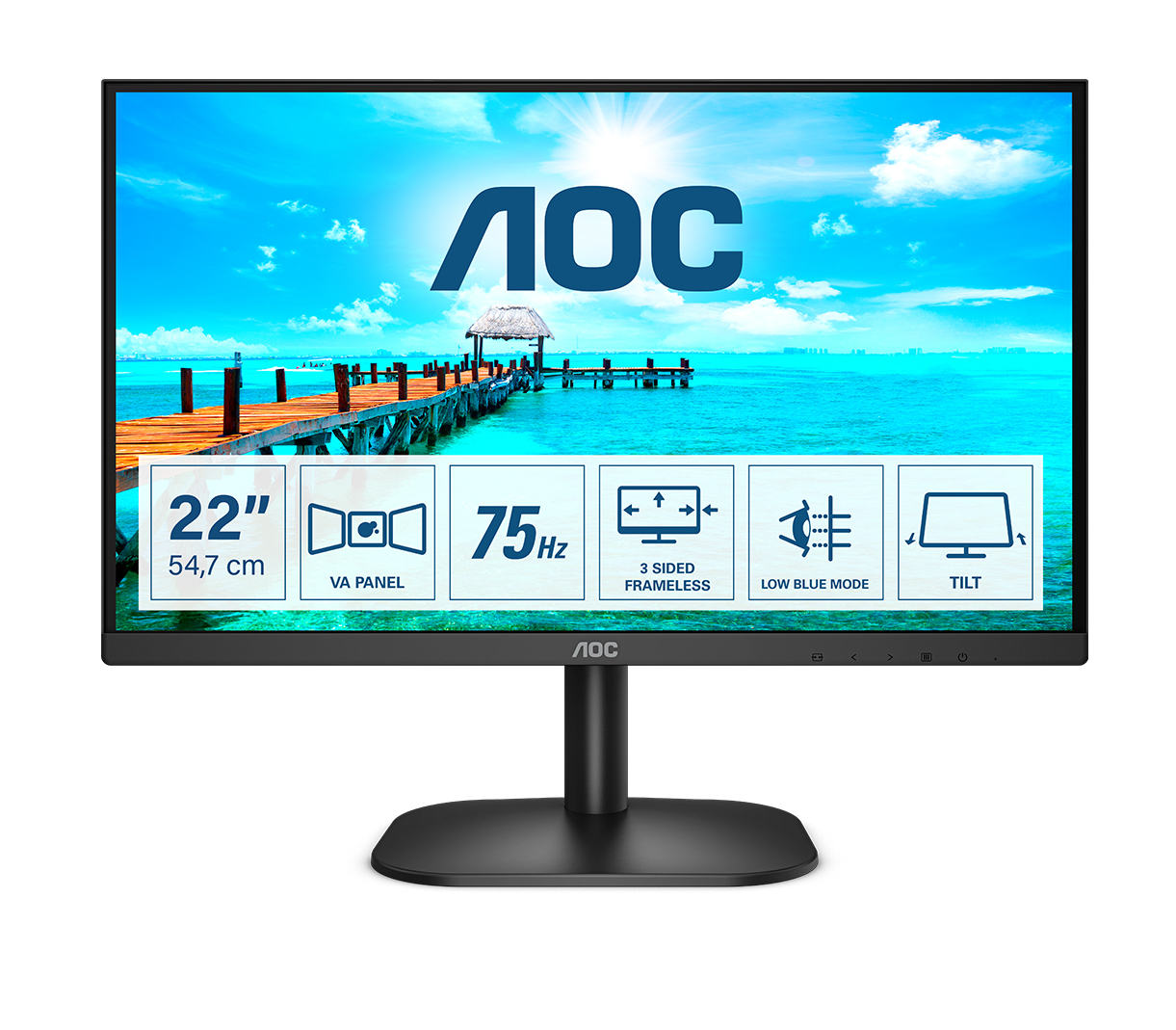B2 22B2H/EU pantalla para PC 54,6 cm (21.5") 1920 x 1080 Pixeles Full HD LED Negro