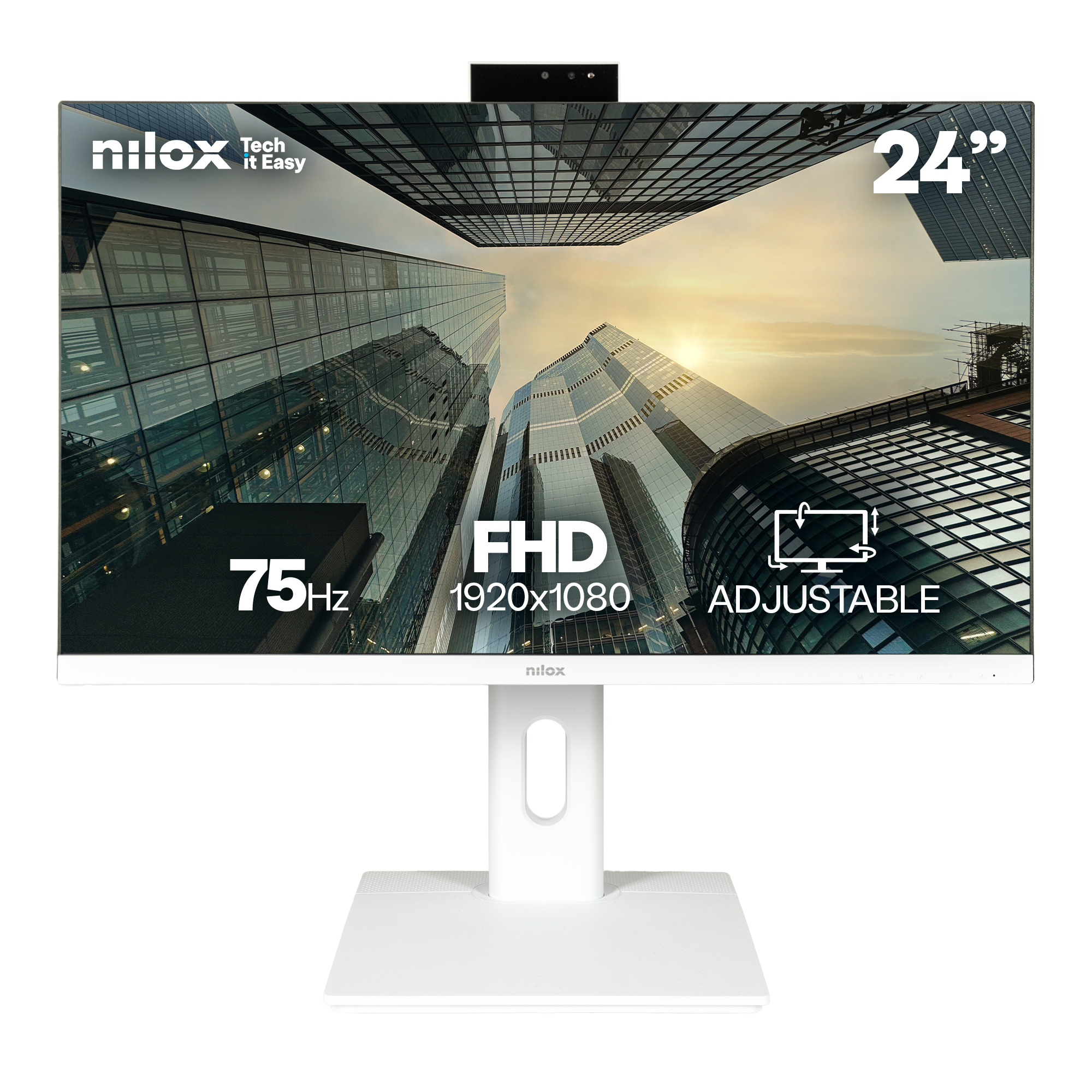NXM24REGWEB01W pantalla para PC 60,5 cm (23.8") 1920 x 1080 Pixeles Full HD LED Blanco