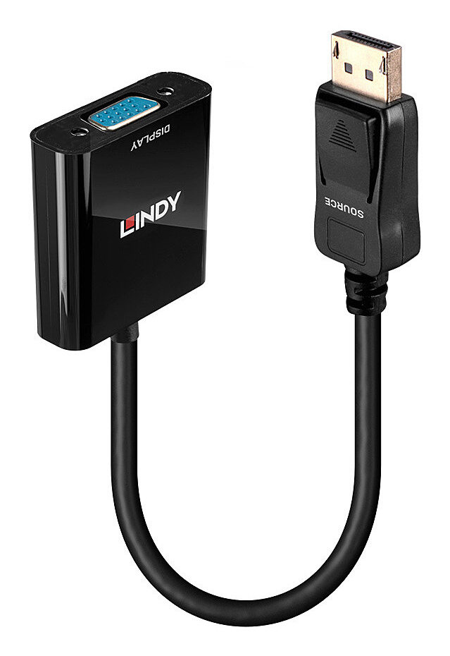41006 adaptador de cable de vídeo 0,15 m VGA (D-Sub) DisplayPort Negro