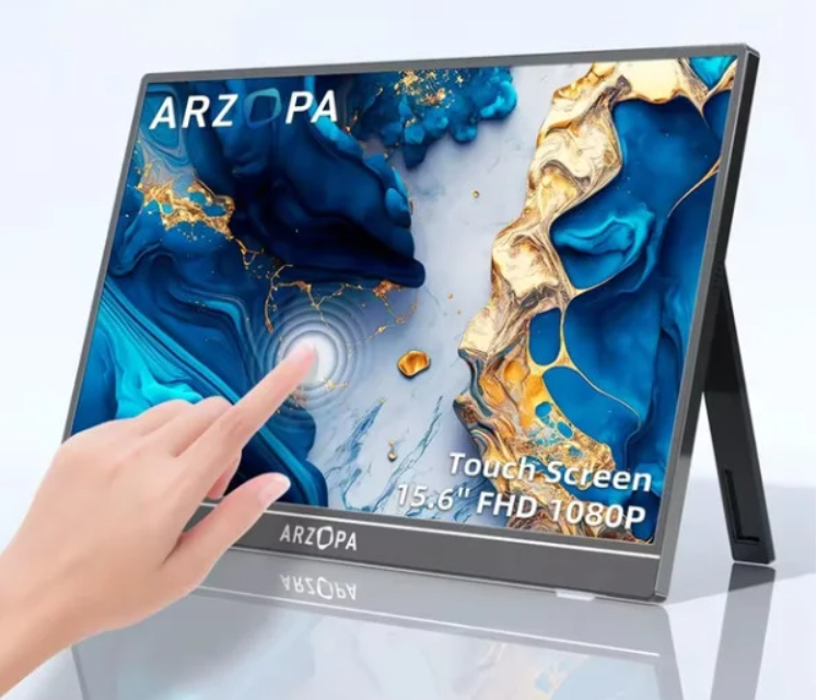 A1T pantalla para PC 39,6 cm (15.6") 1920 x 1080 Pixeles Full HD LCD Pantalla táctil Gris