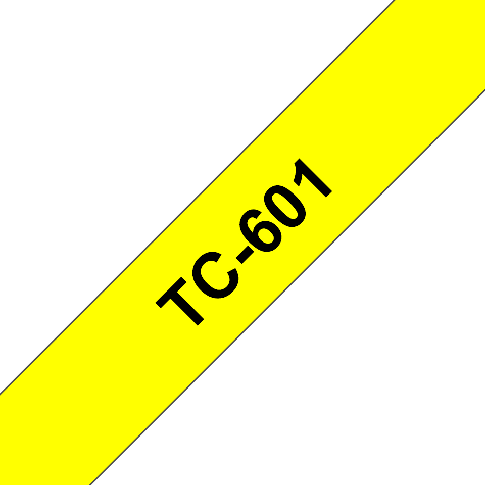 TC-601 cinta para impresora de etiquetas Negro sobre amarillo