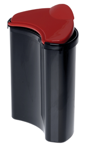 2000S RJ cubo de basura Polipropileno (PP) Negro, Rojo