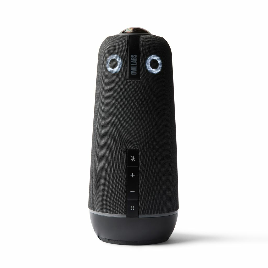 Meeting Owl 4+: cámara de videoconferencia inteligente 4K de 360 grados, micrófono y altavoz (enfoque automático del orador, zoom inteligente y ecualización del ruido)
