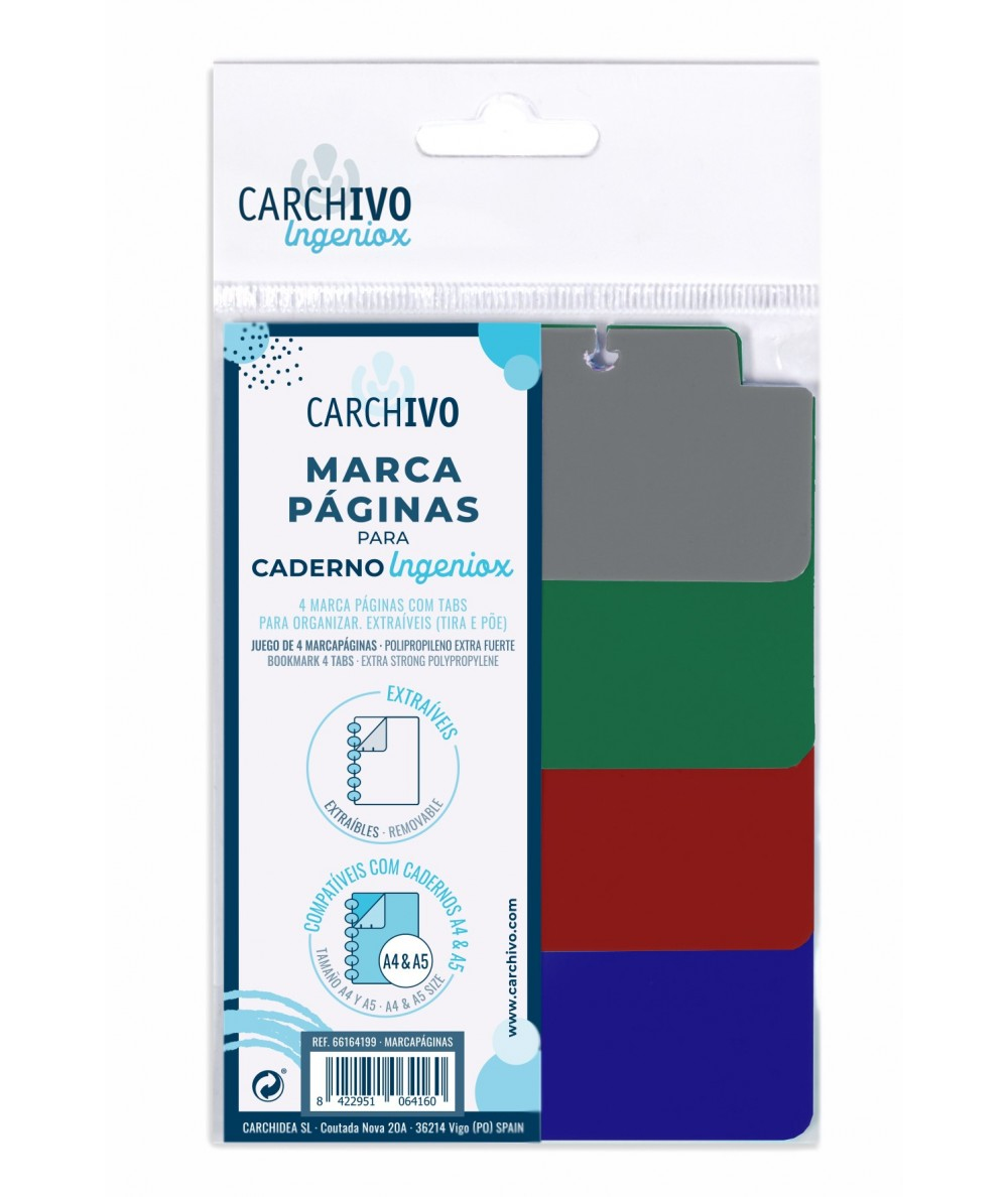 INGENIOX divisor Cartón, Polipropileno (PP) Azul, Verde, Gris, Rojo - Pack de 10 unidades 66164199