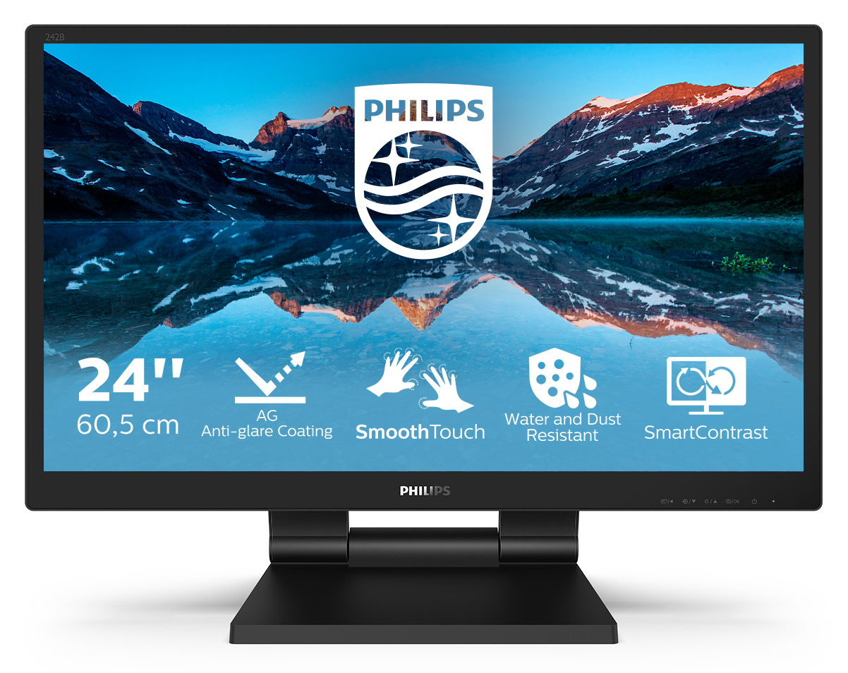 242B9TL/00 pantalla para PC 60,5 cm (23.8") 1920 x 1080 Pixeles Full HD LCD Pantalla táctil Negro