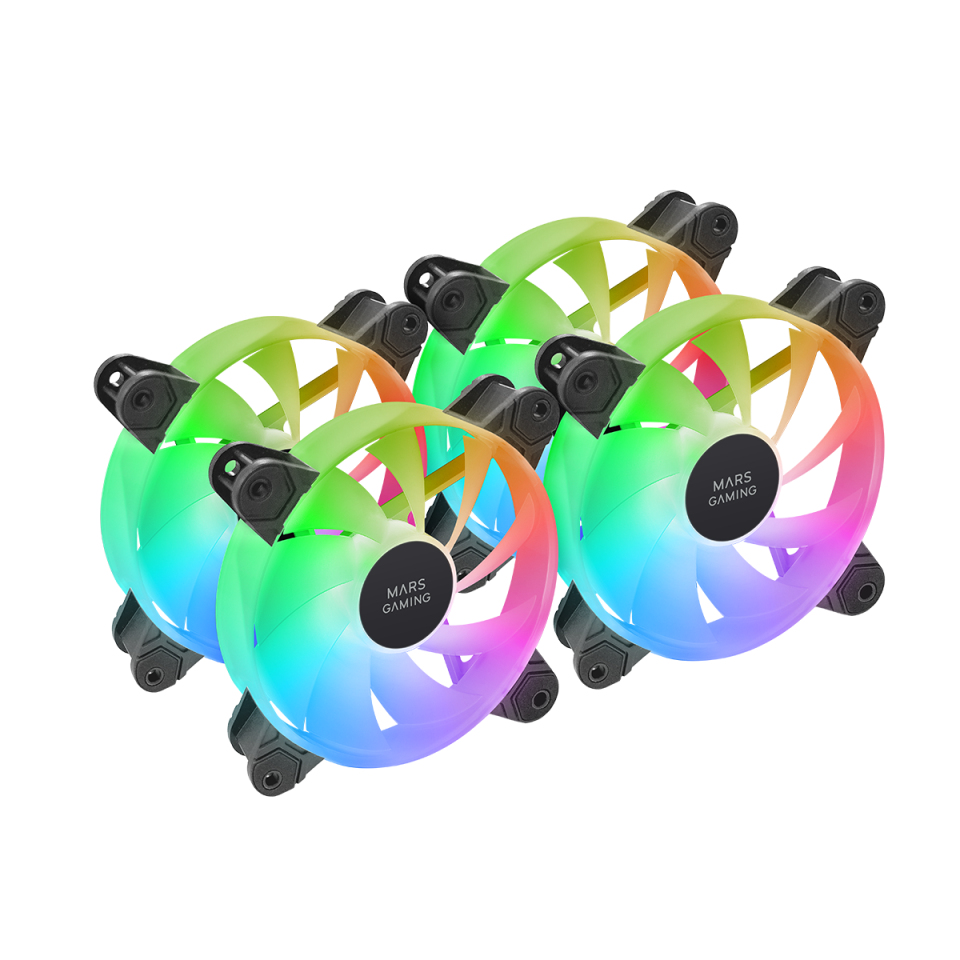 MF-4A Carcasa del ordenador Ventilador 12 cm Negro 4 pieza(s)