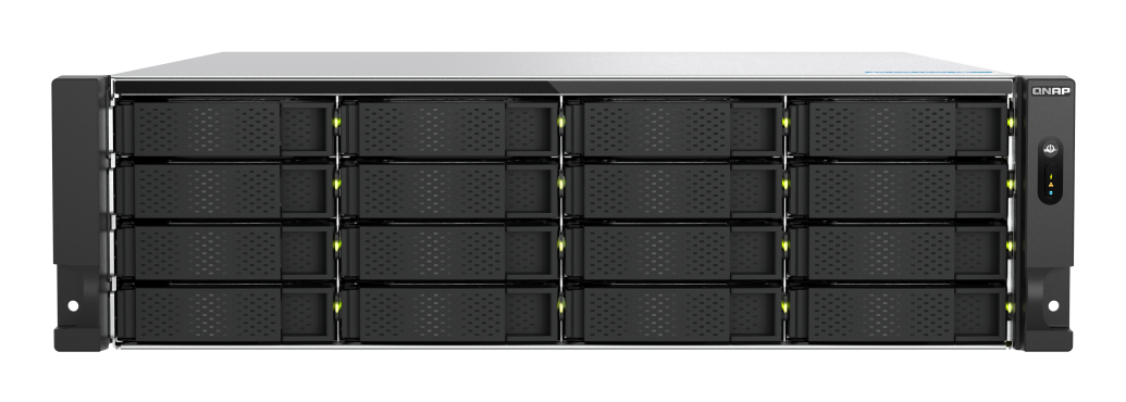 TS-H1677AXU-RP Servidor de almacenamiento Bastidor (3U) AMD Ryzen 7 7745 32 GB DDR5 0 TB QNAP QTS Negro, Gris
