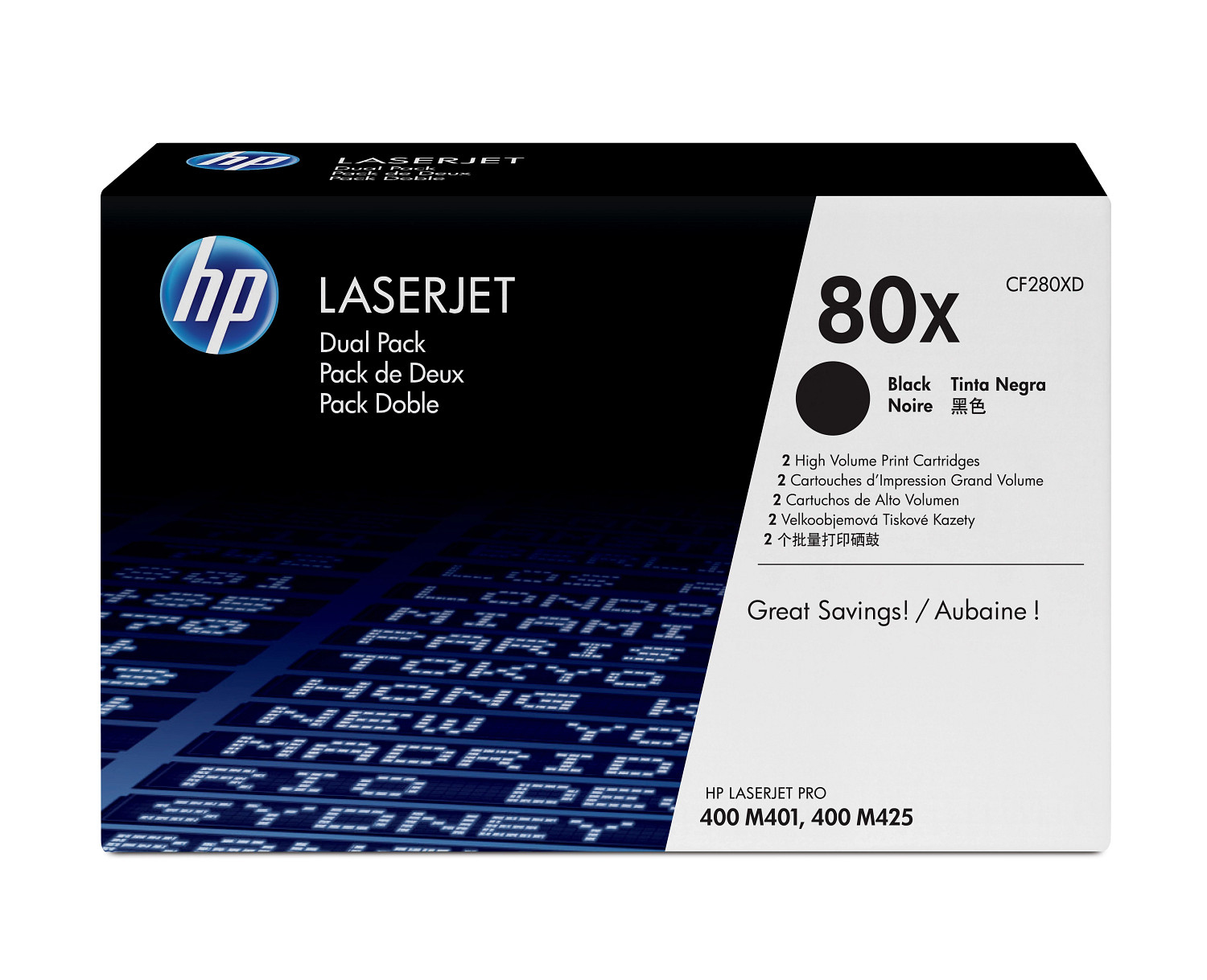 Cartucho original de tóner negro de alto rendimiento 80X LaserJet