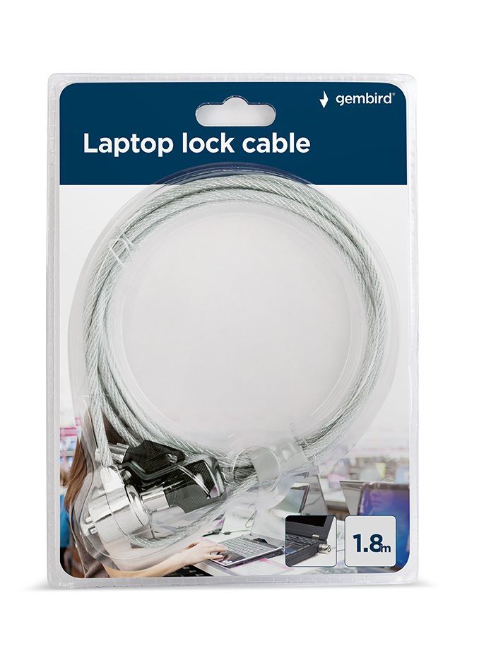 LK-K-01 cable antirrobo Plata 1,8 m