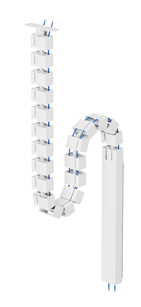 ADS06-133WH Organizador vertebral de cables - fijación con tornillos - universal