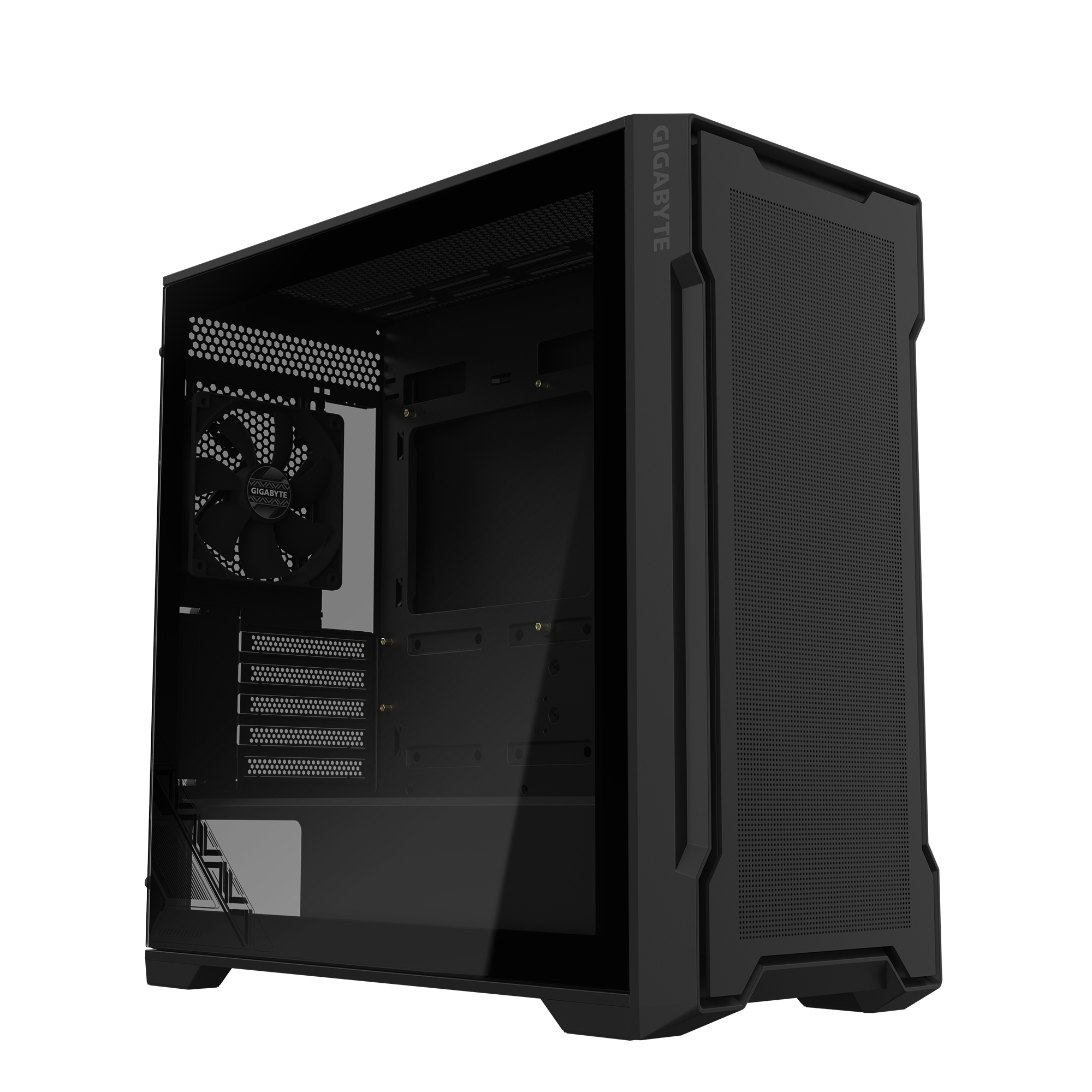 C102 GLASS Midi Tower Negro