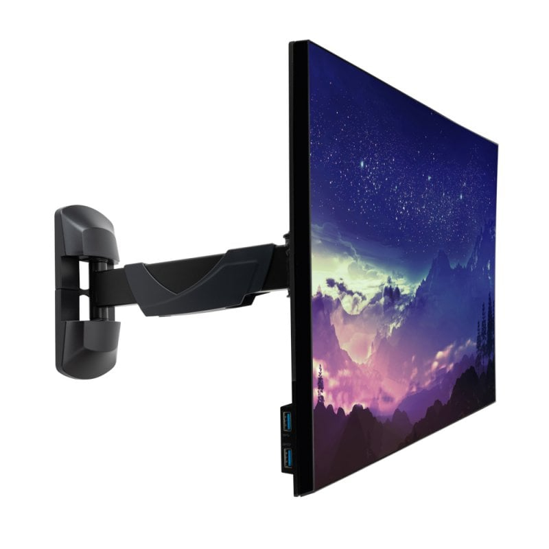 40713 soporte para monitor 66 cm (26") Pared Negro