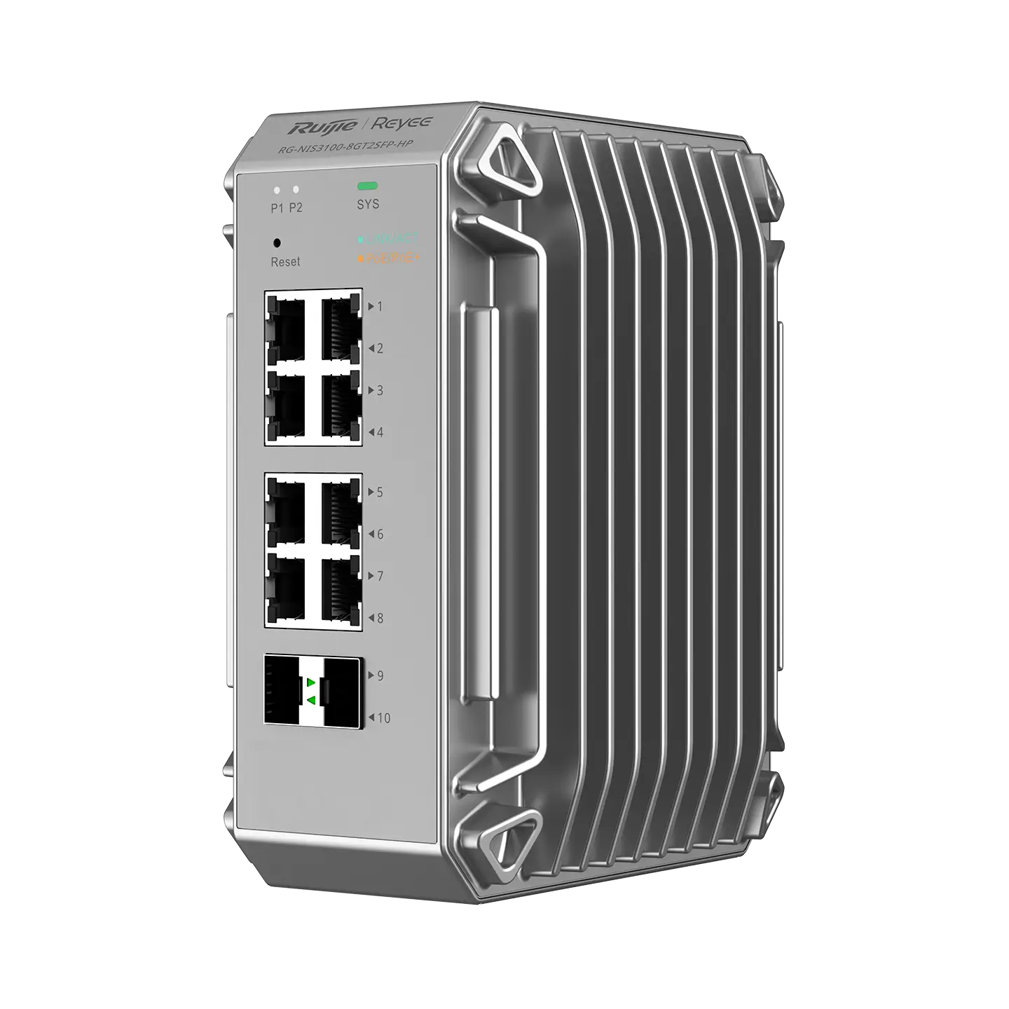 RG-NIS3100-8GT2SFP-HP switch Gestionado L2 Gigabit Ethernet (10/100/1000) Energía sobre Ethernet (PoE) Gris