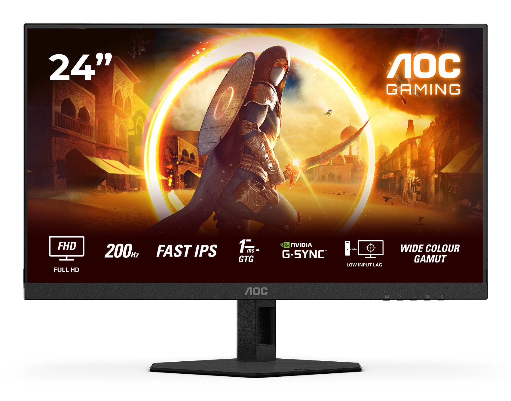 G4 24G4HRE pantalla para PC 60,5 cm (23.8") 1920 x 1080 Pixeles Full HD LED Negro, Rojo