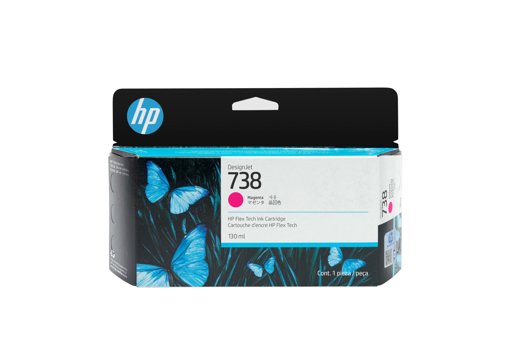 Cartucho de tinta magenta DesignJet 738 de 130 ml