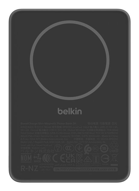 BPD010hqBK 5000 mAh Cargador inalámbrico Negro