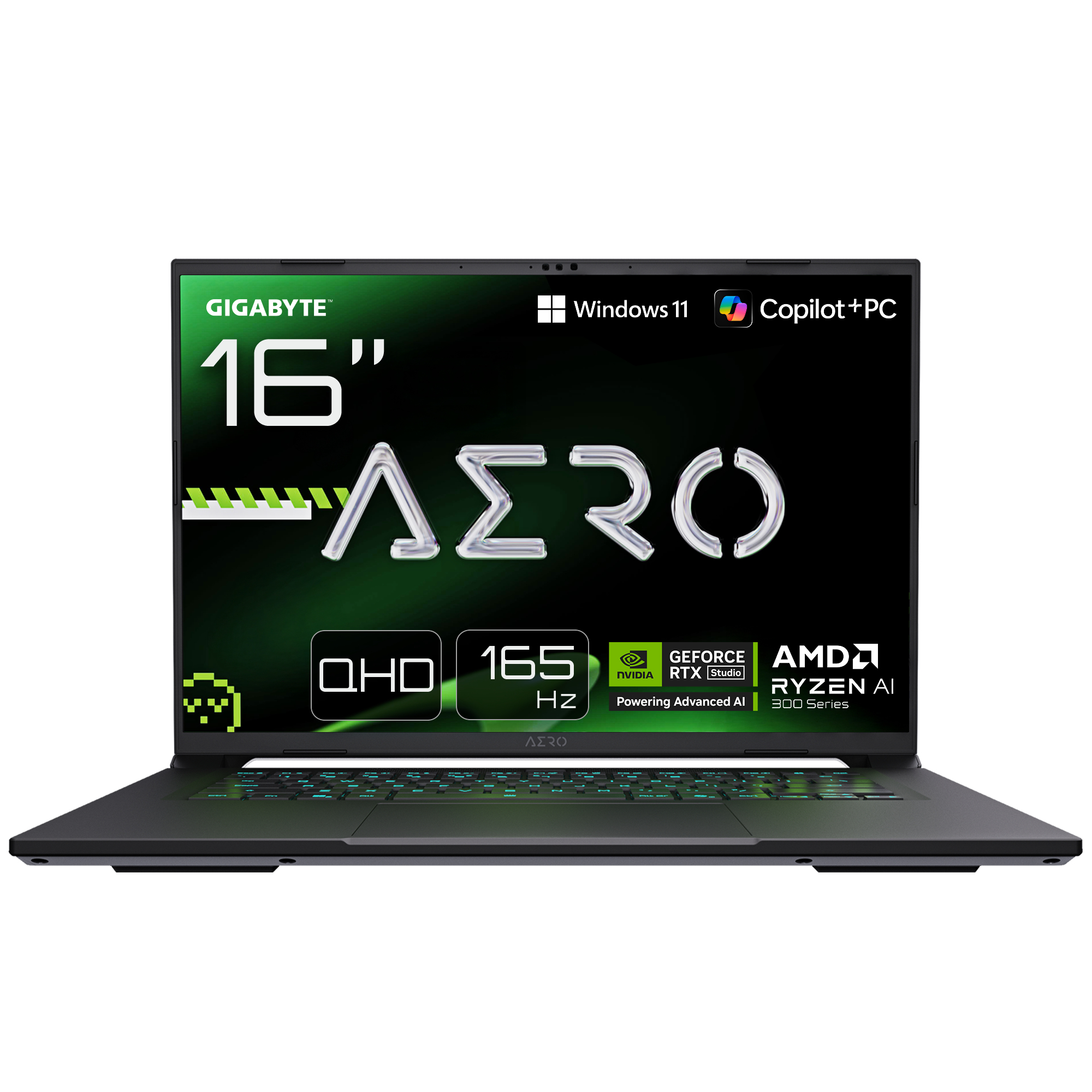AERO X16 Portátil Gaming - Copilot+ PC, 16" QHD 165Hz, AMD Ryzen AI 7 HX 350, RTX 5070, 32 GB DDR5 5200MHz, 1 x SSD Gen4 de 1 TB, Win 11 Home, garantía de 2 años, AERO X16 1WH93ESC64DH