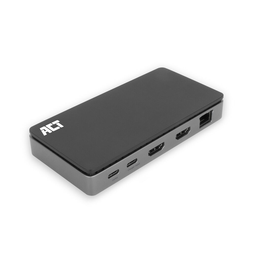 AC7093 base para portátil y replicador de puertos Alámbrico USB 3.2 Gen 1 (3.1 Gen 1) Type-C Negro, Gris