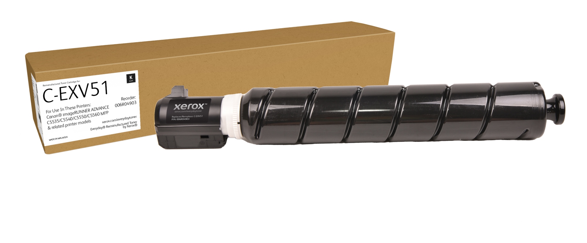 Remanufacturado Everyday Tóner Everyday Negro remanufacturado de Xerox es compatible con Canon C-EXV51 (0481C002), Capacidad estándar