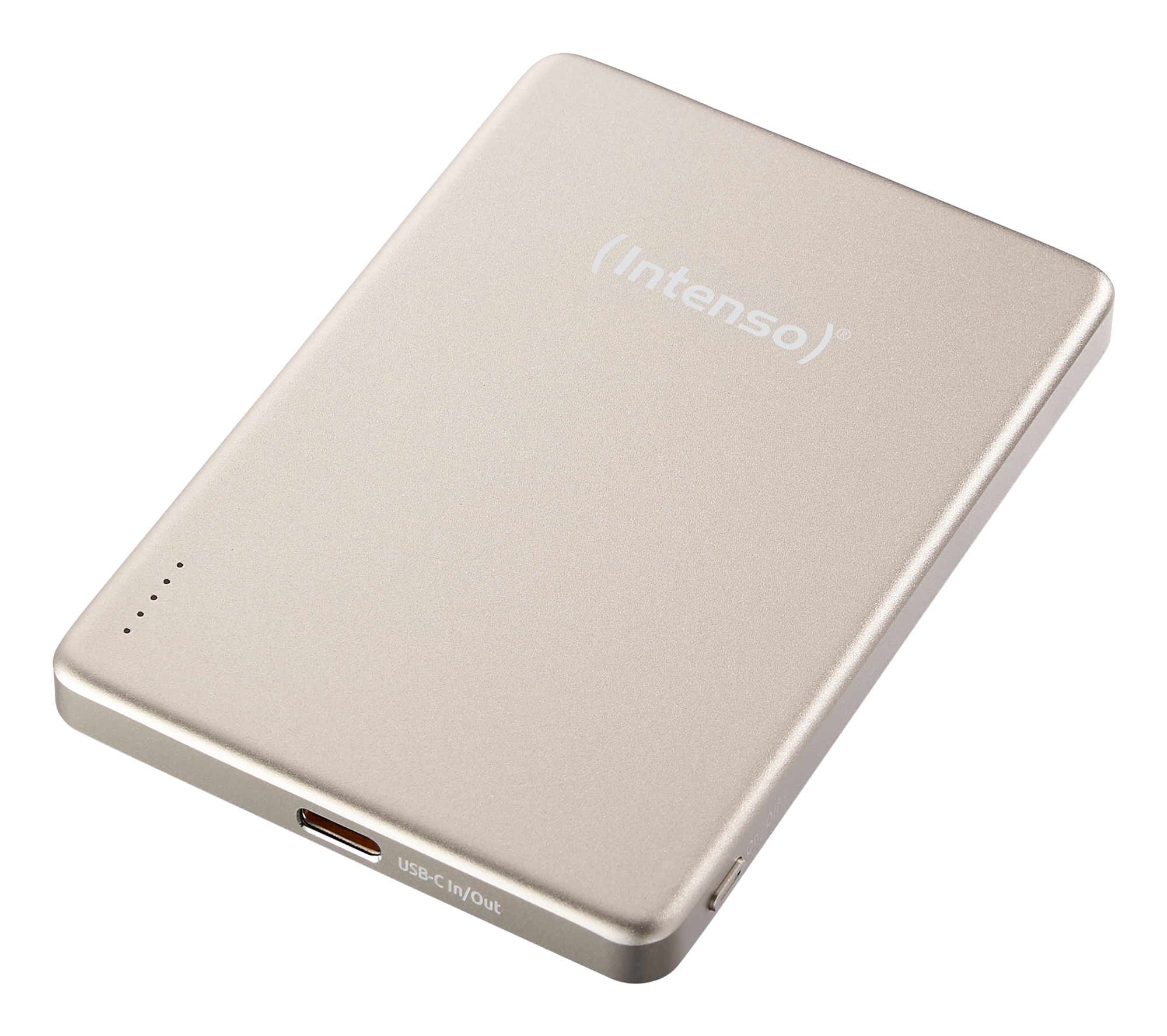 MW5000 Batería Externa Magnética 5000 mAh  Compatible con MagSafe, Carga Inalámbrica 15W, USB-C PD 20W, Delgada y Compacta  Probada en Alemania  Champán