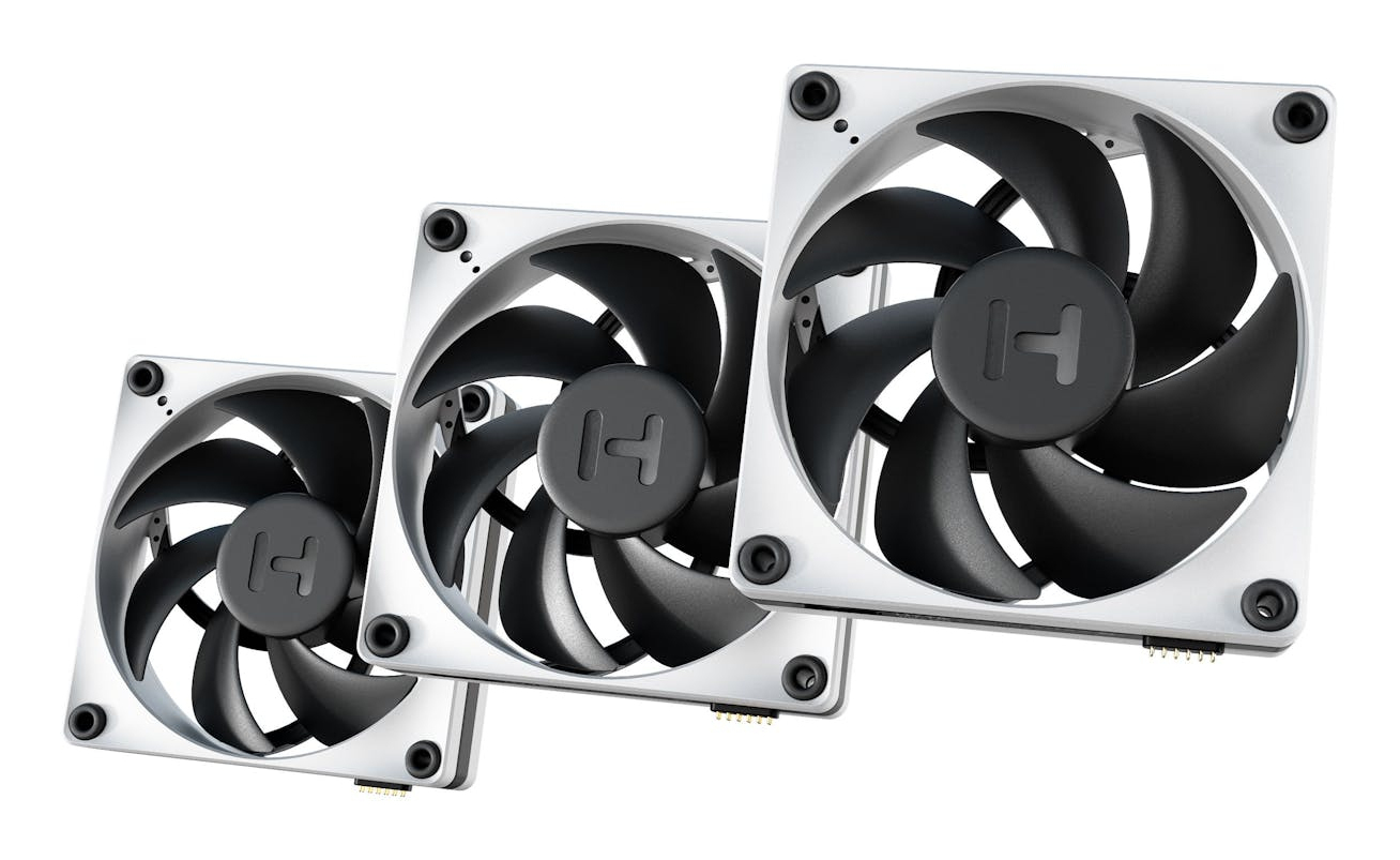 THICC FP12 Carcasa del ordenador Ventilador 12 cm Negro, Blanco 3 pieza(s)