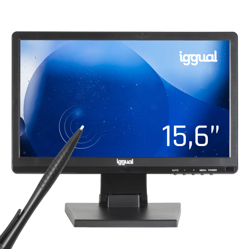 Monitor táctil resistivo 15,6" 16:9 HD+