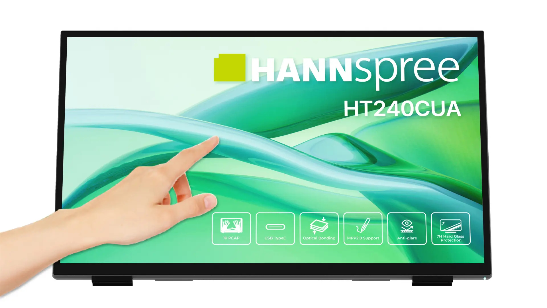 HT240CUA pantalla para PC 60,5 cm (23.8") 1920 x 1080 Pixeles Full HD LED Pantalla táctil Negro