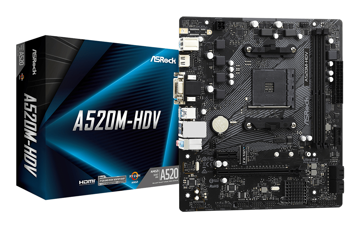 A520M-HDV AMD A520 Zócalo AM4 micro ATX