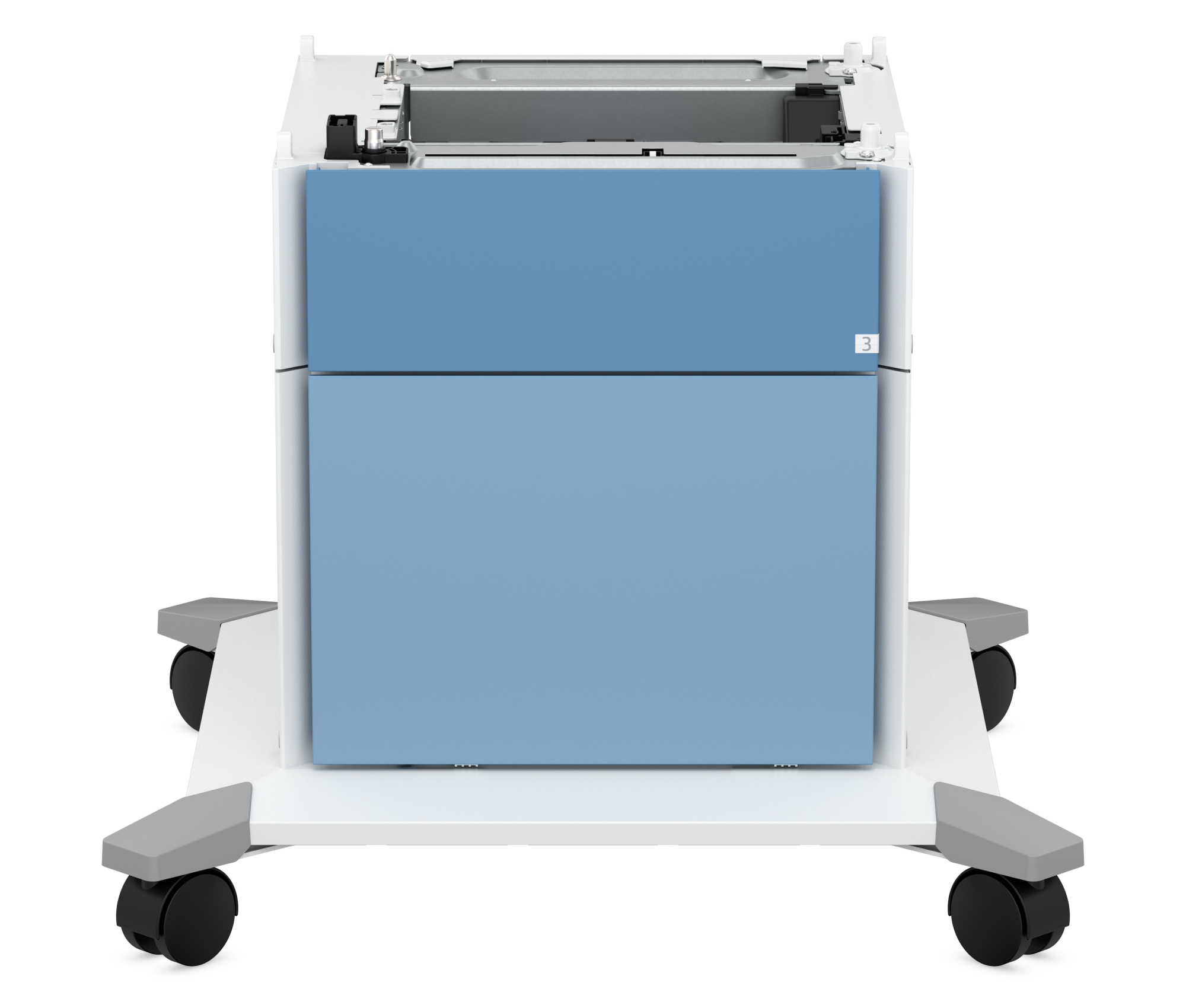 Bandeja de papel LaserJet para 550 hojas con soporte de almacenamiento
