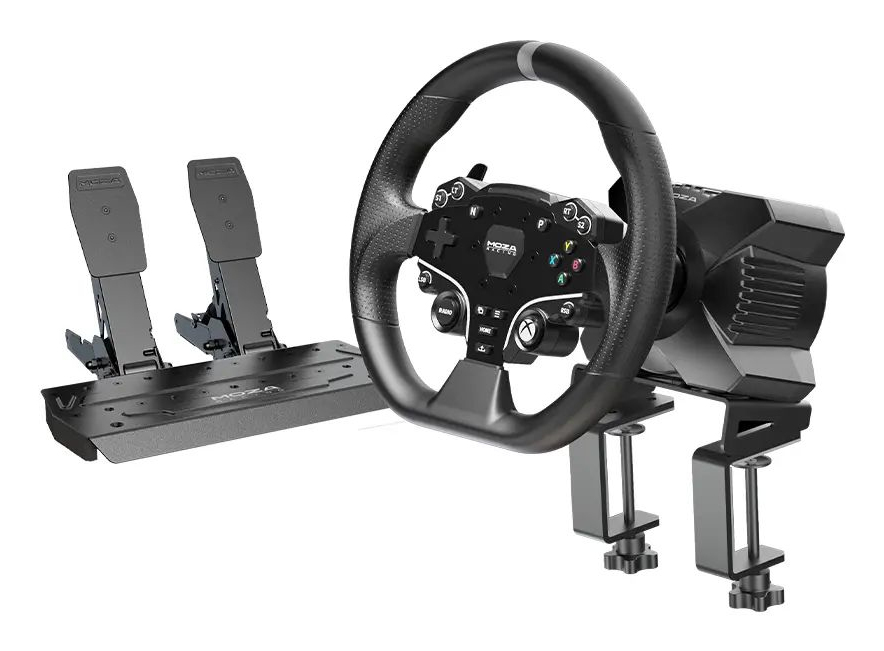 RS053 mando y volante Negro USB Volante + Pedales PC, Xbox One, Xbox Series S, Xbox Series X