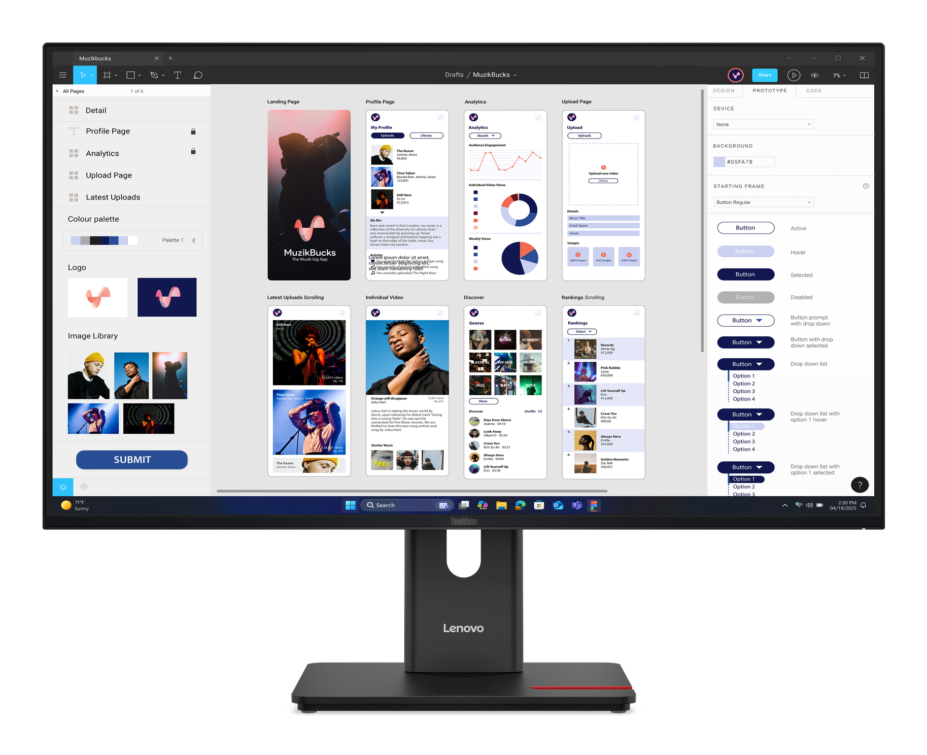 ThinkVision T32UD-40 Monitor