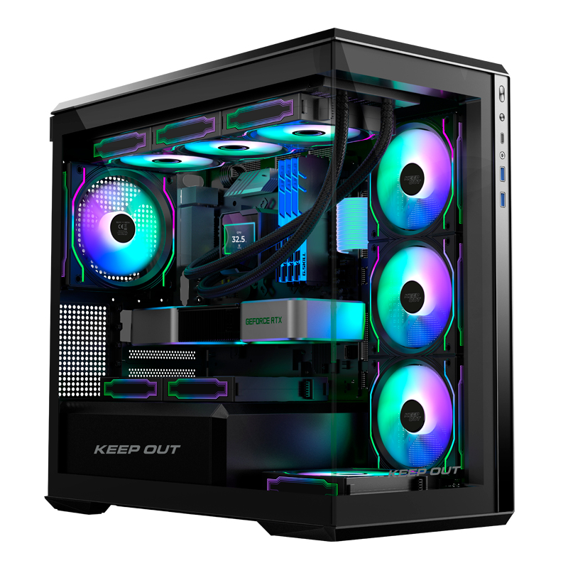 XC-905 PRO+ carcasa de ordenador Negro