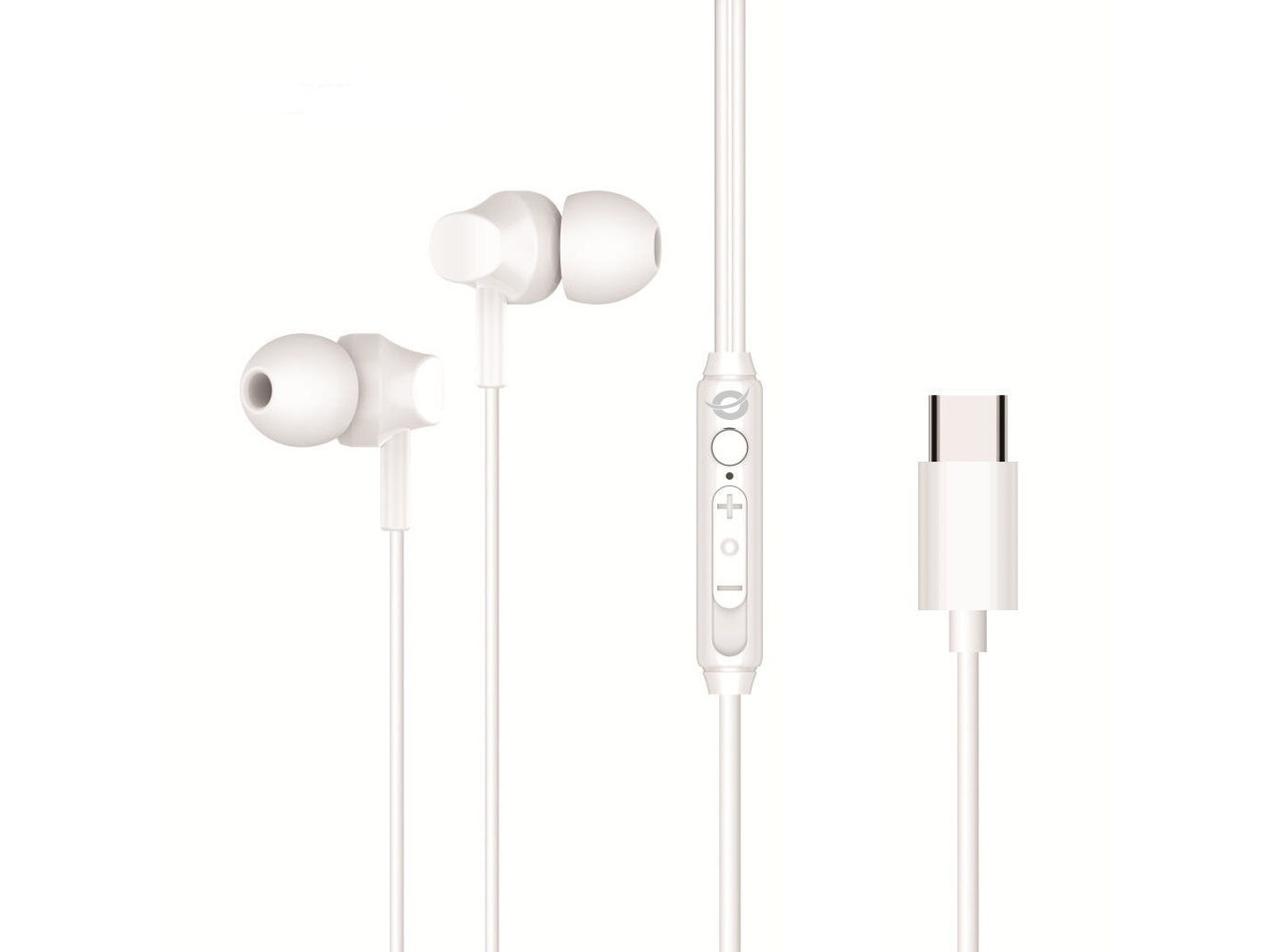 BRENDAN03W auricular y casco Auriculares Alámbrico Dentro de oído Llamadas/Música USB Tipo C Blanco