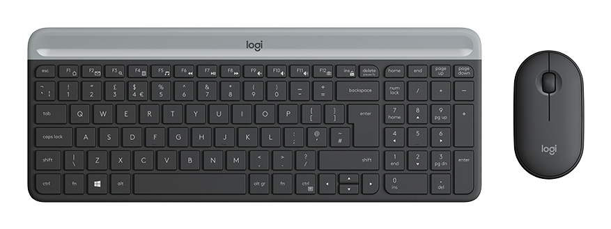 Slim MK470 teclado Ratón incluido Universal RF inalámbrico QWERTY Español Grafito