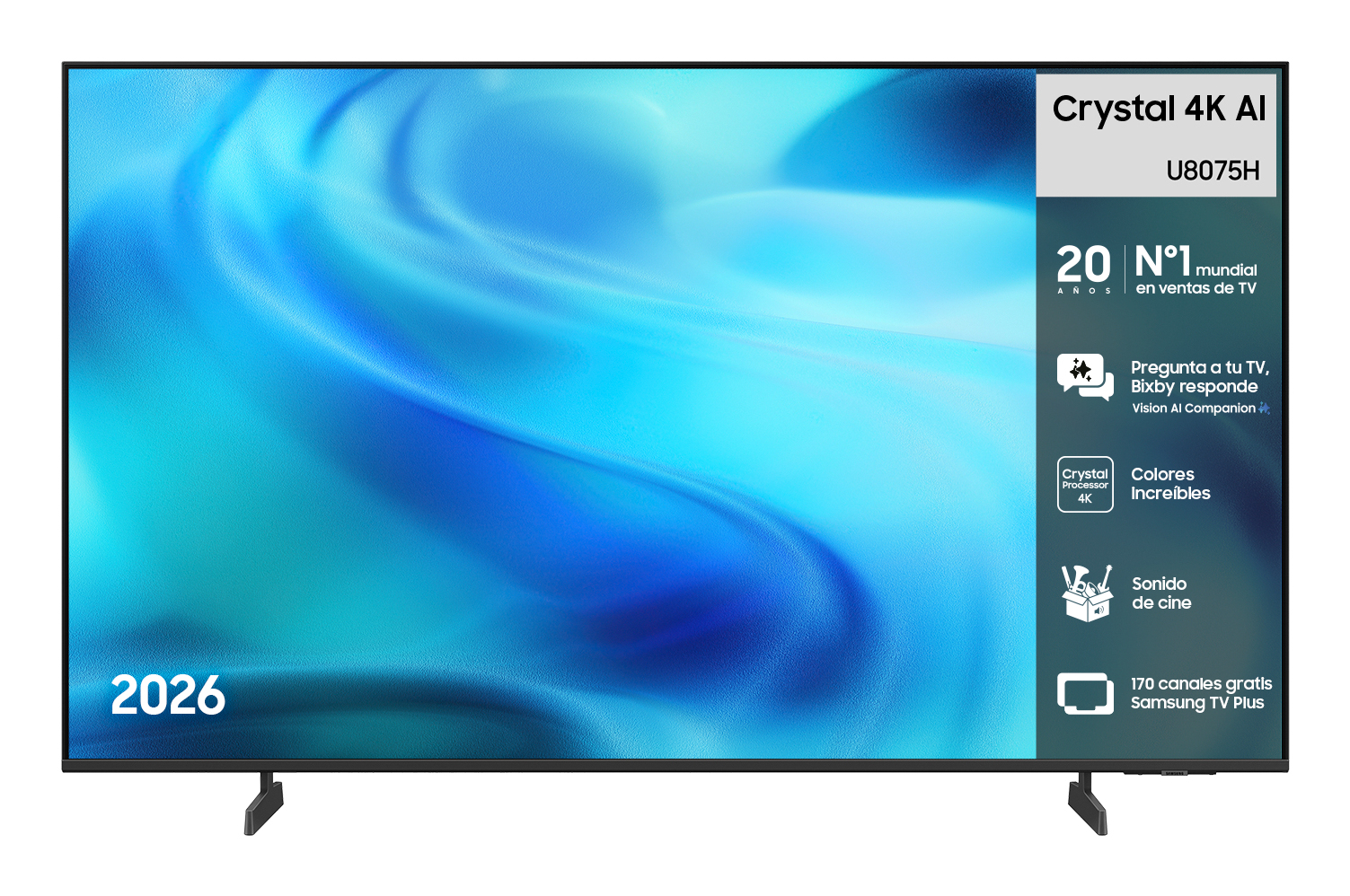 TV 43" Crystal 4K AI U8075H 4K Vision AI Smart TV (2026)