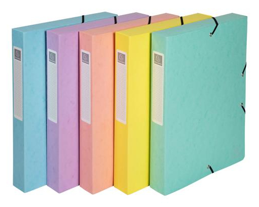 59550E carpeta Cartón prensado Azul, Coral, Verde, Mauve, Amarillo A4