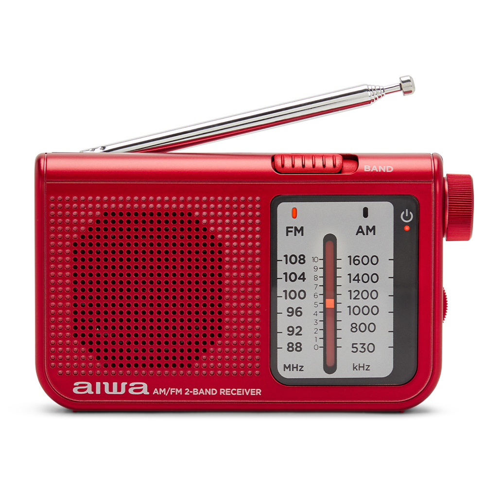 RS-55RD radio Personal Analógica Rojo