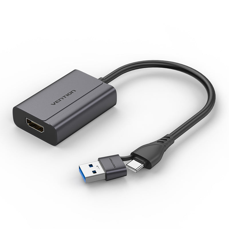 ACYHB cambiador de género para cable USB-C + USB-A HDMI Gris