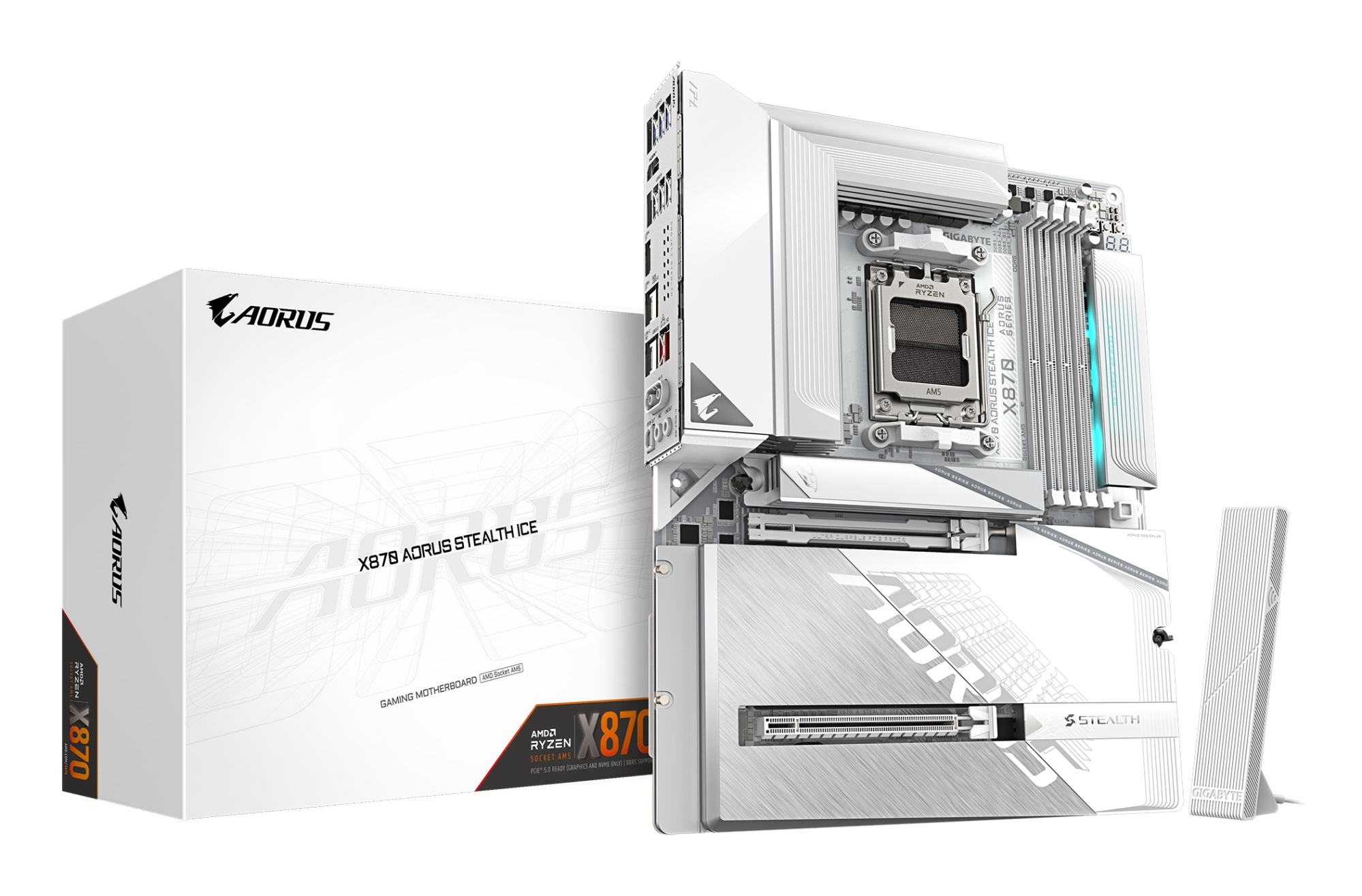 X870 AORUS STEALTH ICE Placa Base