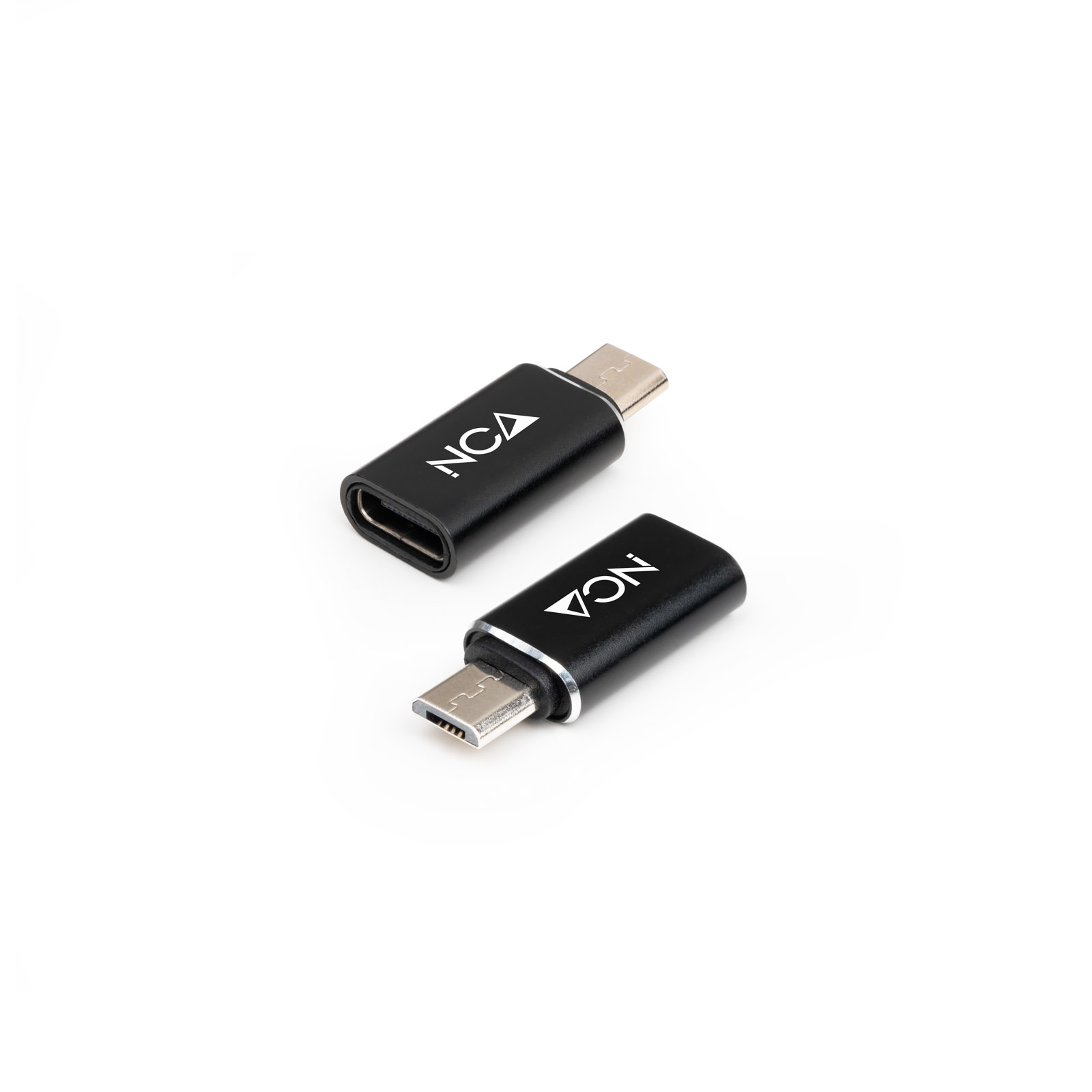 Adaptador Micro USB a USB-C, Micro B/M- USB-C/H, Negro