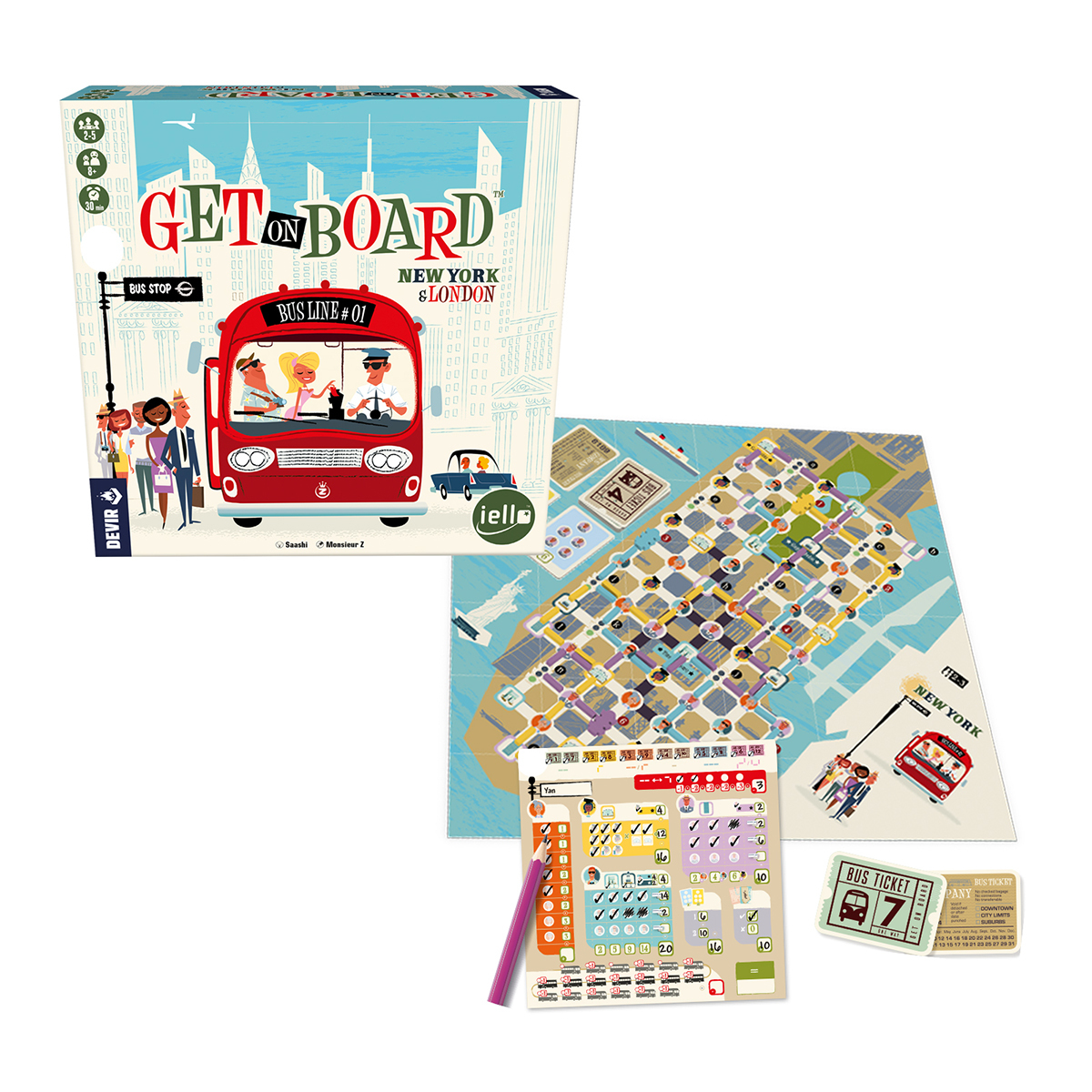 Get On Board: New York & London 30 min Juego de mesa Estrategia