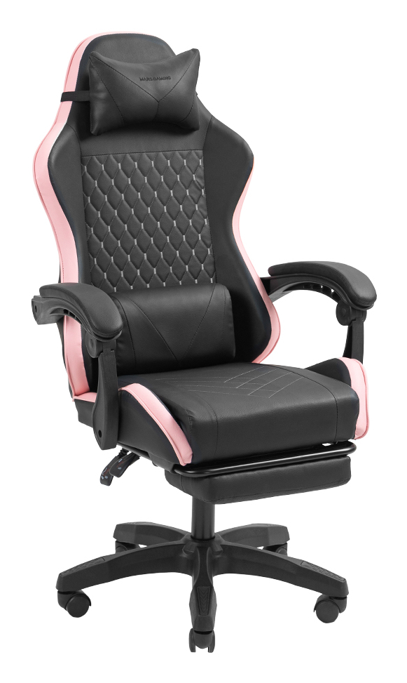 MGC-X Silla para videojuegos de PC Asiento acolchado Negro, Rosa