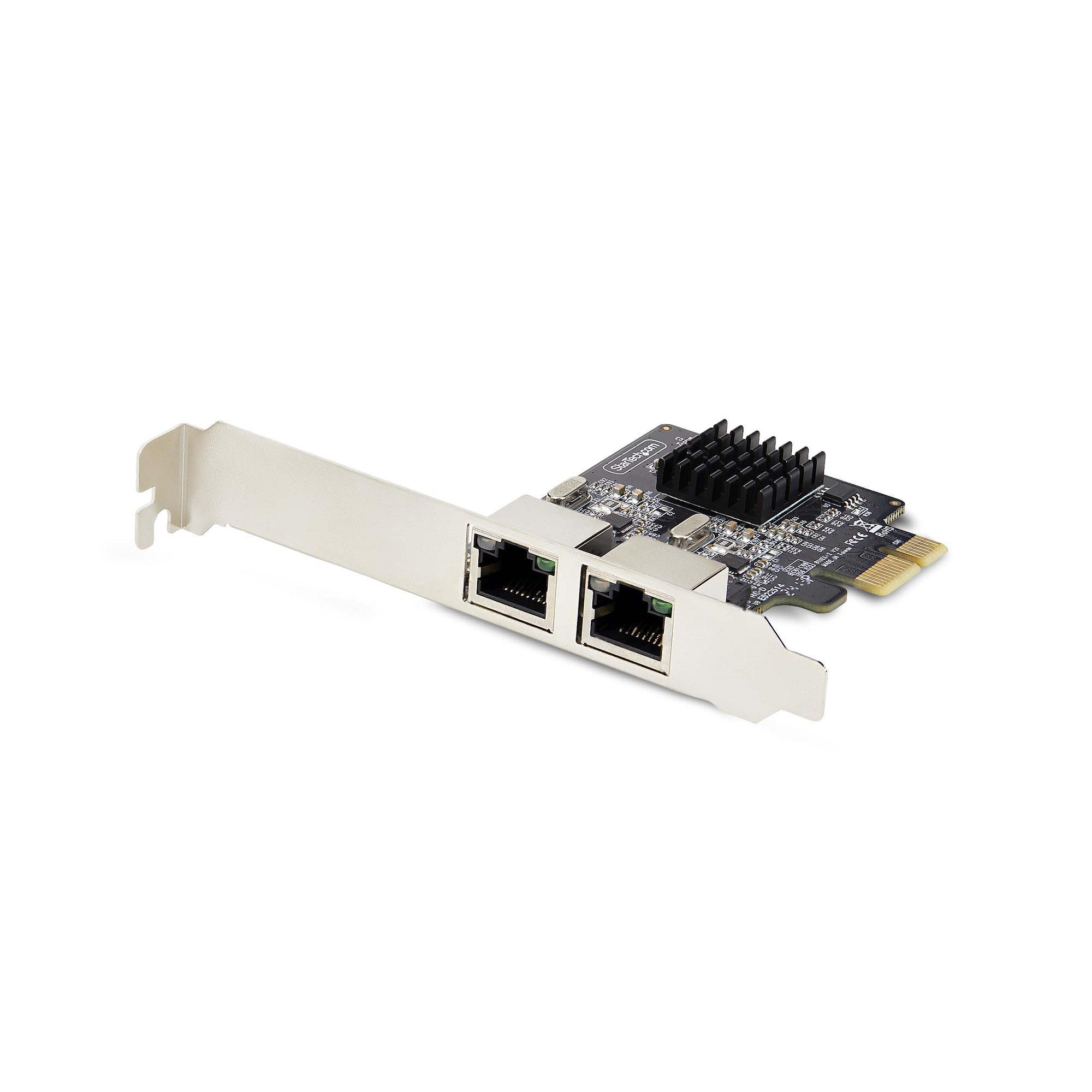Tarjeta de Red PCI Express de 2 Puertos Gigabit - Adaptador Ethernet PCIe RJ45 - 10/100/1000Mbps - Tarjeta LAN - 2x Realtek RTL8111H - Windows y Linux - TAA